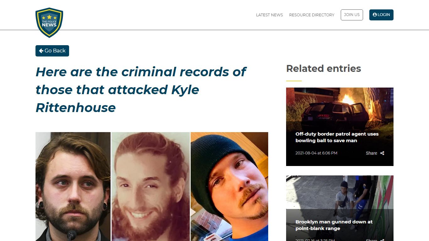Here are the criminal records of those that attacked Kyle Rittenhouse